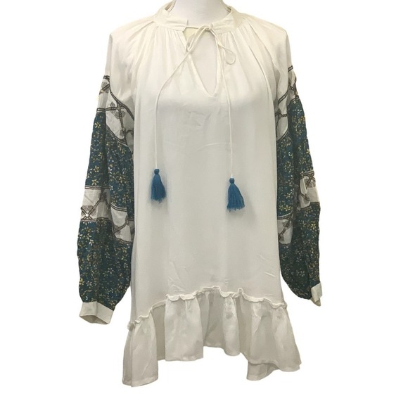 NWT Anandas Collection multimedia top, extra large, tiered, bohemian, hippie - Picture 1 of 9